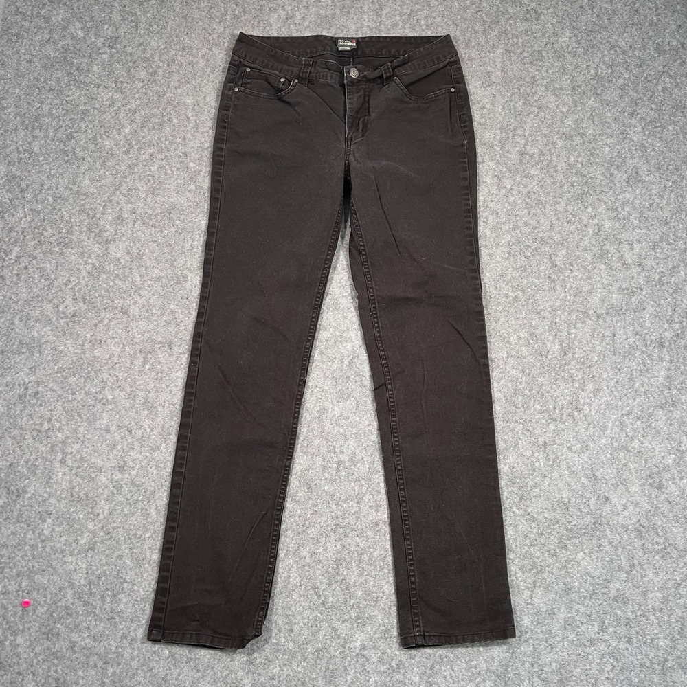 Royal Robbins Black Wash Stretch Denim Straight Leg Jeans Women's Size‎ 6